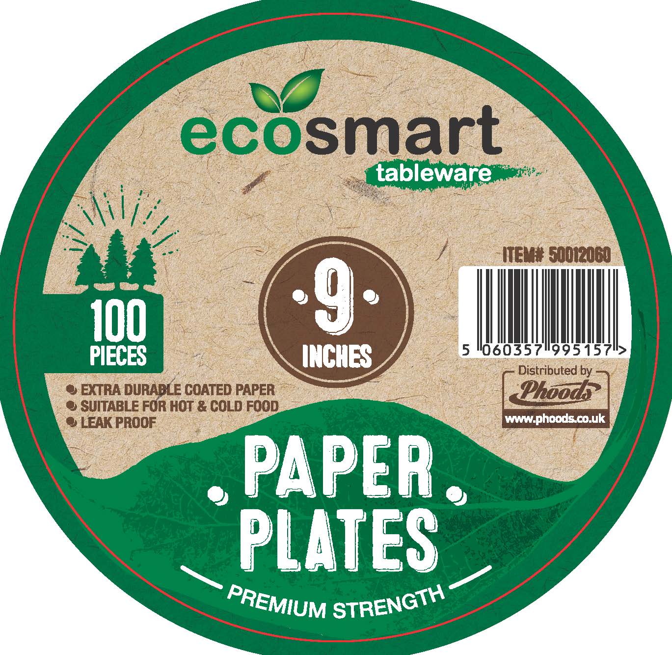 Paper Plates 9" 'Eco Smart'