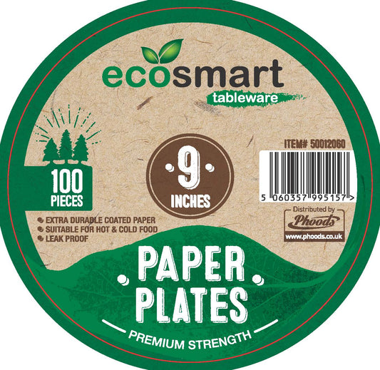 Paper Plates 9" 'Eco Smart'