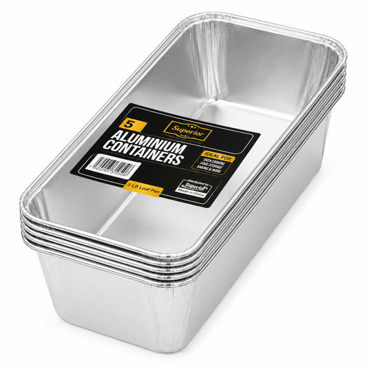 Aluminium Containers 12"x5" Loaf Tray (2L) 24/5's