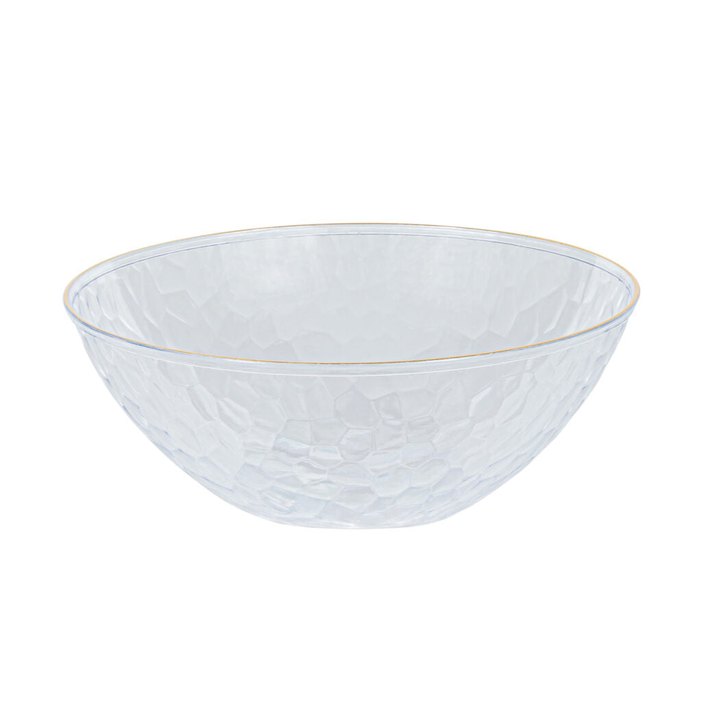 Hammered Collection 12oz Bowl Clear/Gold 'Superior' 12/10's