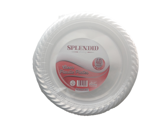 Plastic Plates 6" Clear NS 'Splendid Dining'