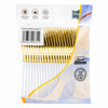 Superior Ribbed Small Forks Gold/White 50/20's