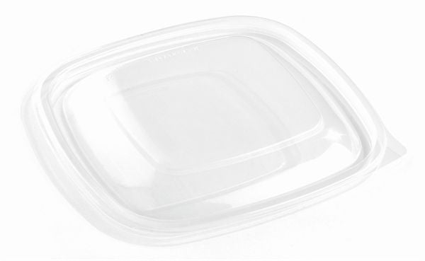 Flat Lids for Plastic Square Containers Black 500ml