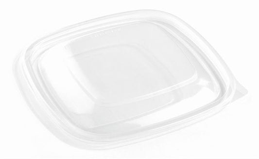 Flat Lids for Plastic Square Containers Black 500ml