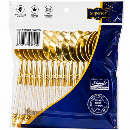 Superior Teaspoons Gold Glitter Gold