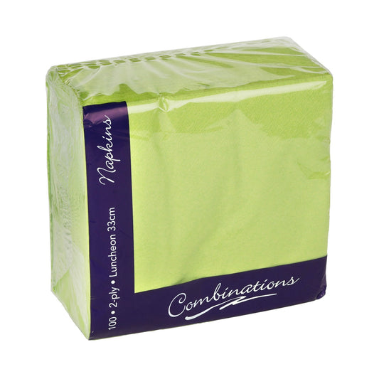 Premium Napkins Lime Green 33cm 'Combinations'