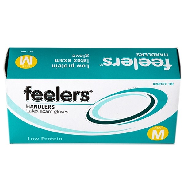 Feelers Latex Gloves Medium Powder Free