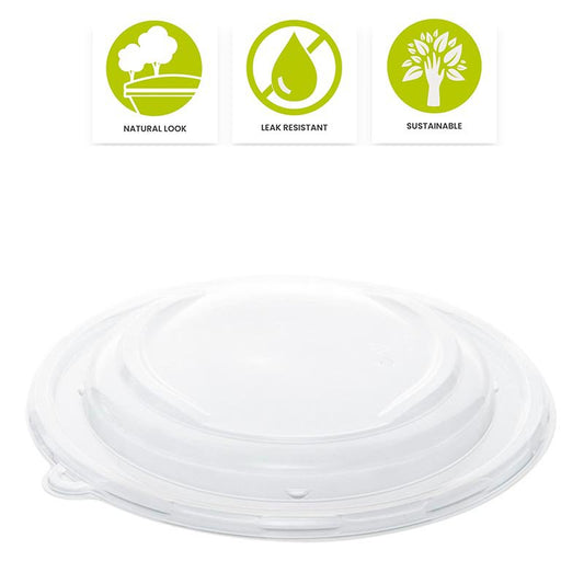 Plastic PP Dome Lids for Pulp Bowl Round 750ml 21cmØ