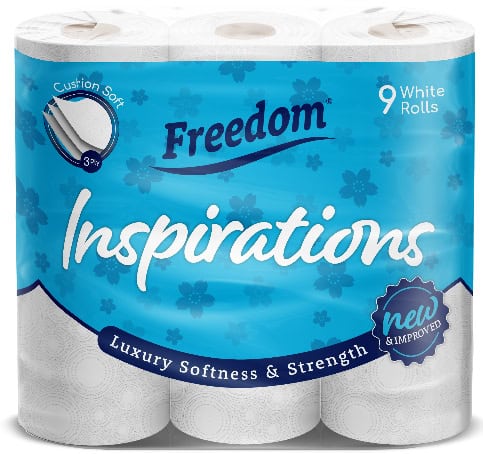 Toilet Paper Rolls White 3ply 'Freedom'
