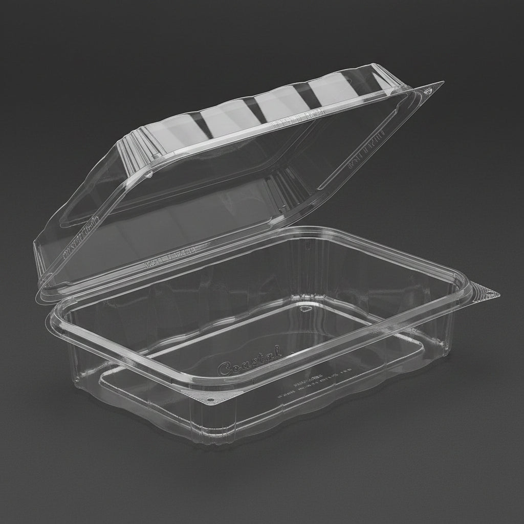 Plastic Containers 'Crystal Fresh' Clear Hinged Lid