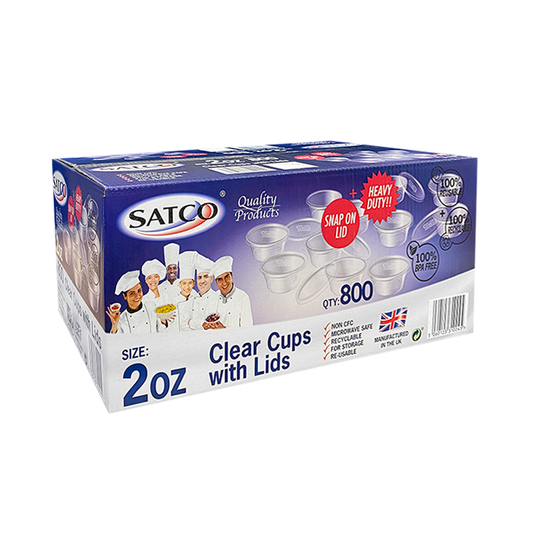 Plastic Containers & Lids 2oz Satco