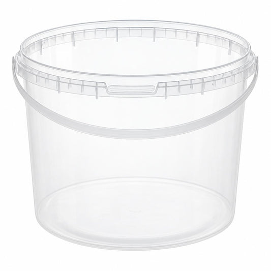 Plastic Clear Buckets 3L 1/CS
