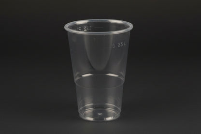 Plastic Cups 'No Label' Half Pint Cup 330cc