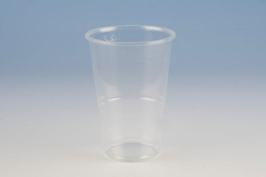 Plastic Cups 'No Label' Half Pint Cup 330cc