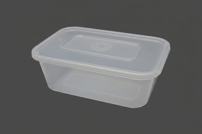 Plastic Containers & Lids 1000cc Rect Clear 'Satco'