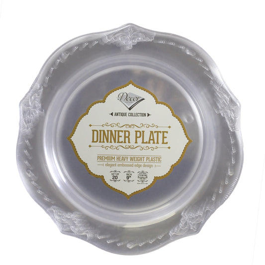 ' Clear Plastic Plate 9"