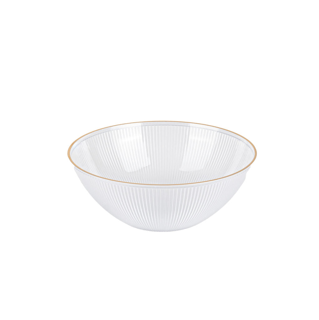 Ribbed Collection 12oz Bowl Clear/Gold 'Superior' 12/10's