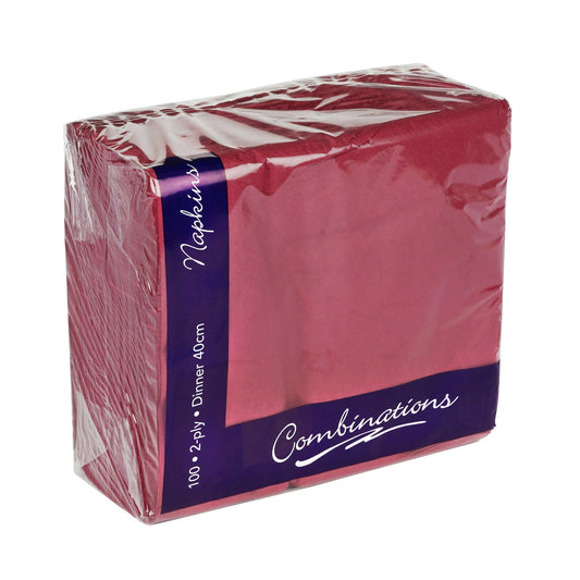 Premium Napkins Wine-Red 'Combinations'