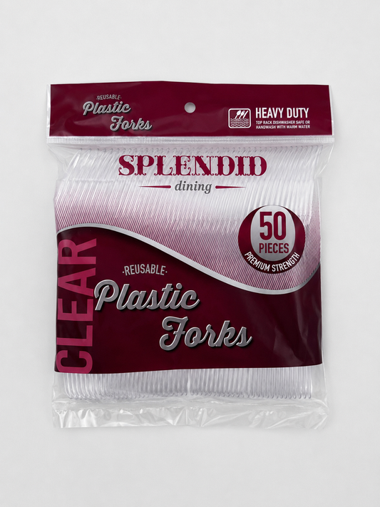 Plastic Forks Clear Heavy Duty 'Splendid' 20/50's