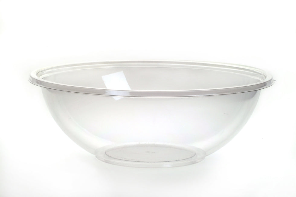 Plastic Clear Round Salad Bowls 58oz (1500cc 23cm) BOW12048 100/CS