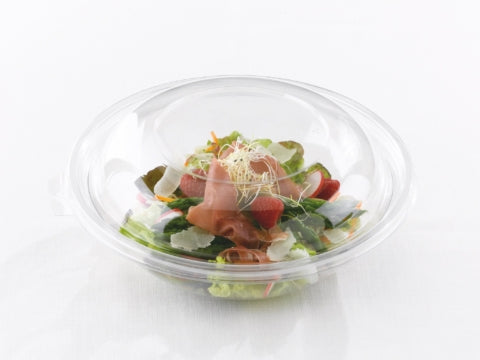Plastic Clear Round Salad Bowls 58oz (1500cc 23cm) BOW12048 100/CS