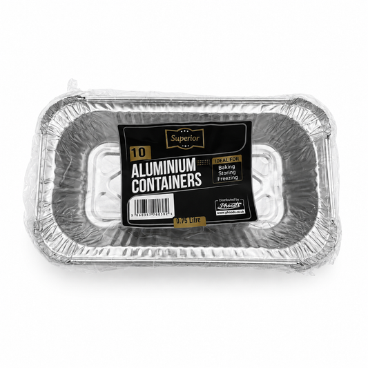 Aluminium Containers 0.75 Litre 19.7x10.5x4.9 'Superior' 50/10's