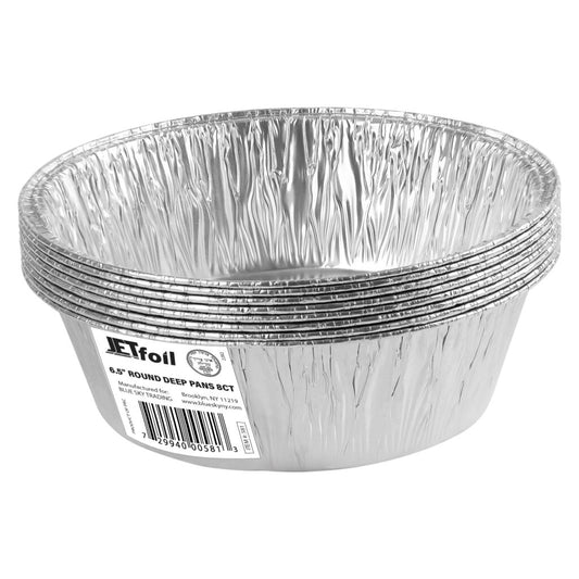 Aluminium Containers Round 6.5" Deep