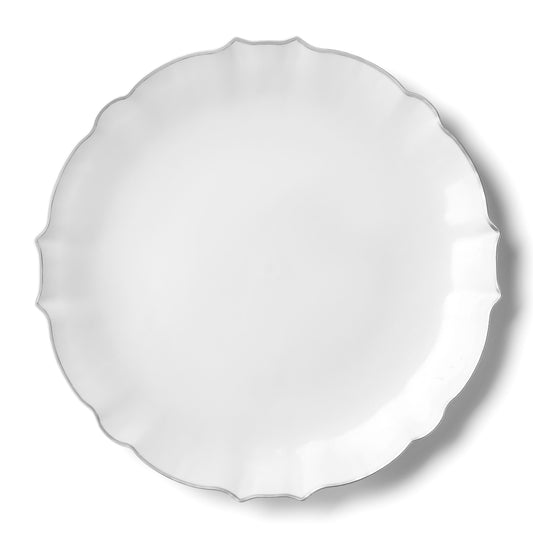 Plates 7" White/Silver 'Decor'