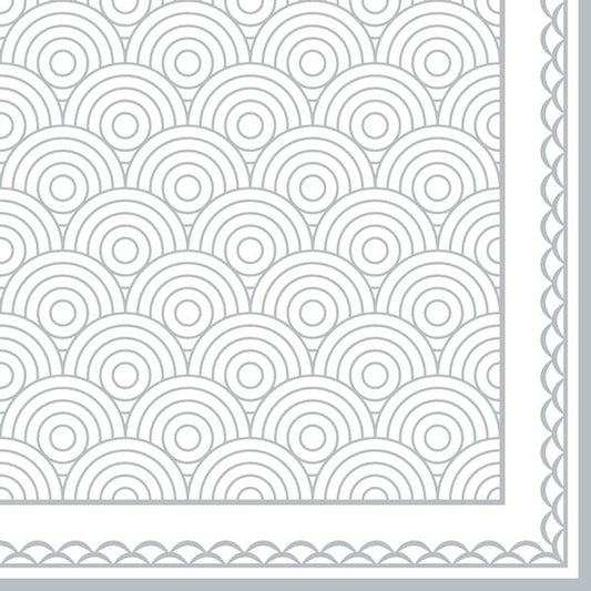 Design Napkins Ornamation Silver 'Nouveau'