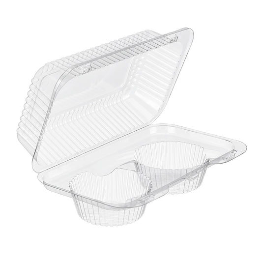 Plastic Containers 'Sure Lock' 2 Compartment Muffin Cotainer
