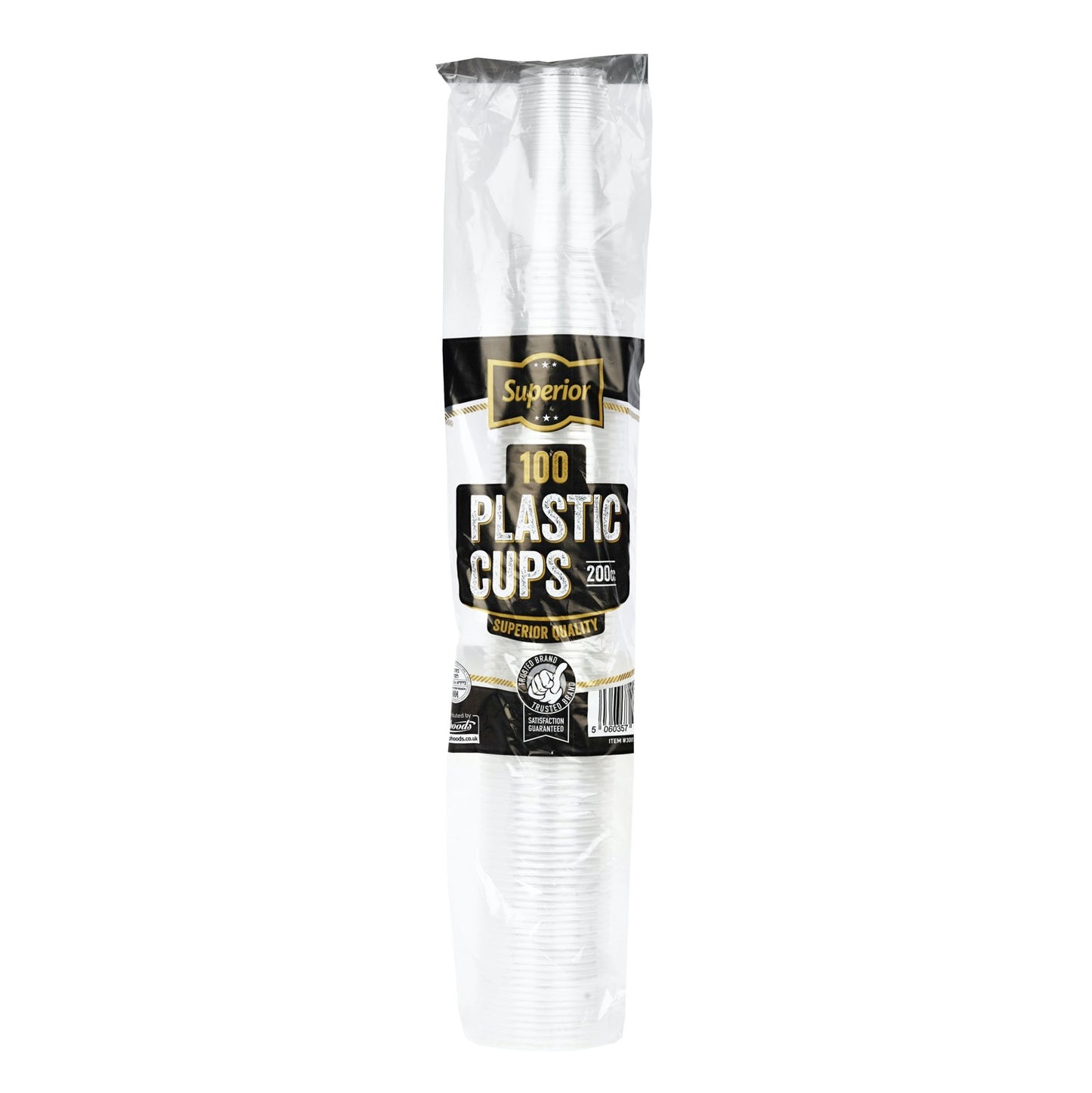Plastic Cups Clear 200cc Clear 'Superior'