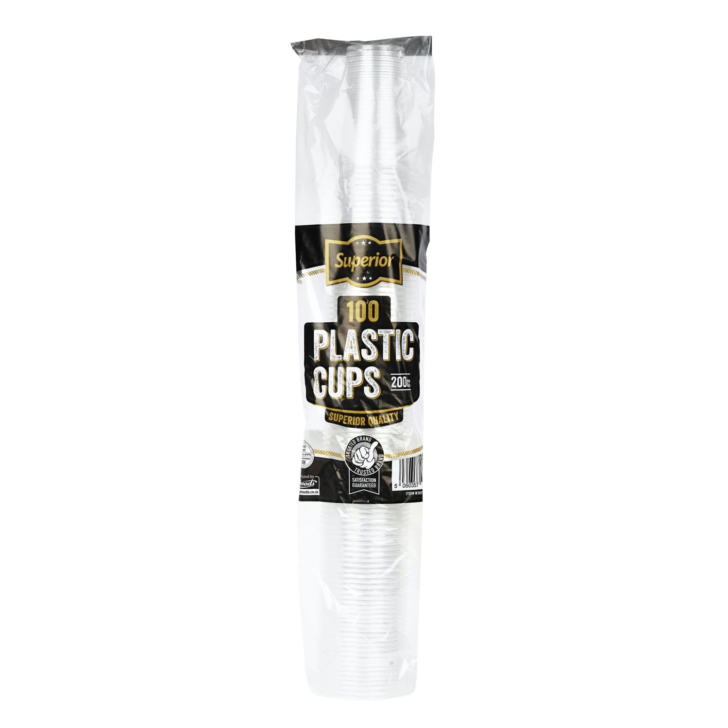 Plastic Cups Clear 200cc Clear 'Superior'