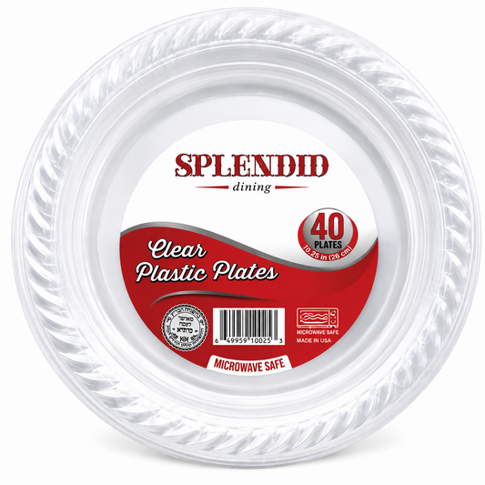 Plastic Plates 6" Clear NS 'Splendid Dining' 12/40's