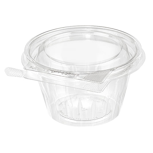 Plastic 8oz. 'Safety Fresh' Snack Cup Clear with Regular Lid