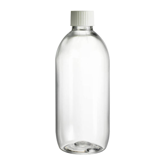 Plastic Round Clear PET Bottles with Lids 125ml