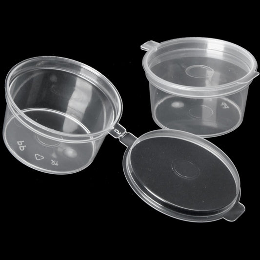 Plastic Portion Cups with Hinged Lids 4oz