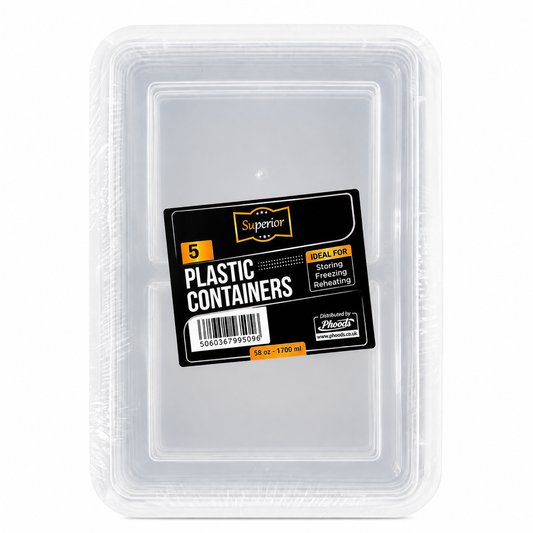 Plastic Containers Black Base With Clear Lid 58oz 8/5s