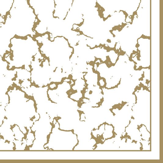 Design Napkins Marble Gold 'Nouveau' 8/20's