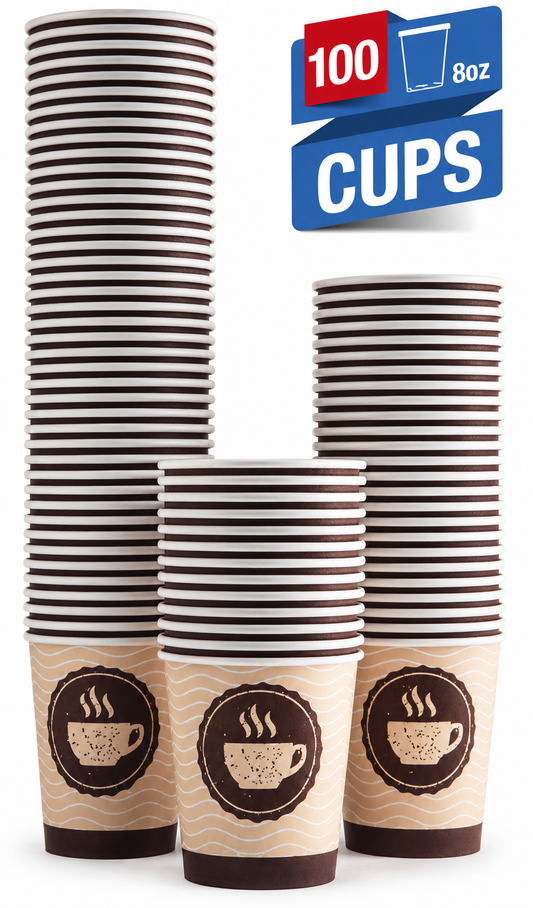 Paper Cups 250cc (8oz) "Choice" 20/50's