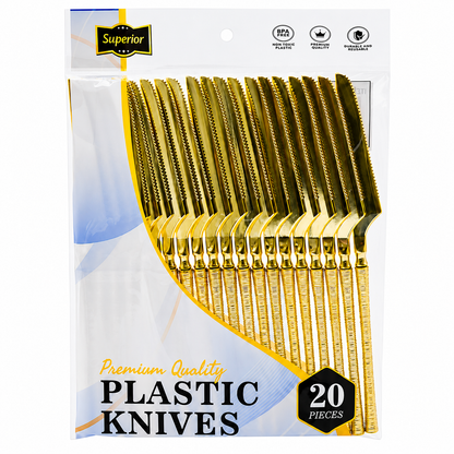 Superior Ribbed Knifes Gold 50/20's