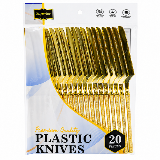 Superior Ribbed Knifes Gold 50/20's