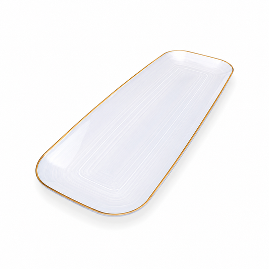 Regal Trays Collection 17.5' Pearl & Gold Rim 'Superior' 48/1s