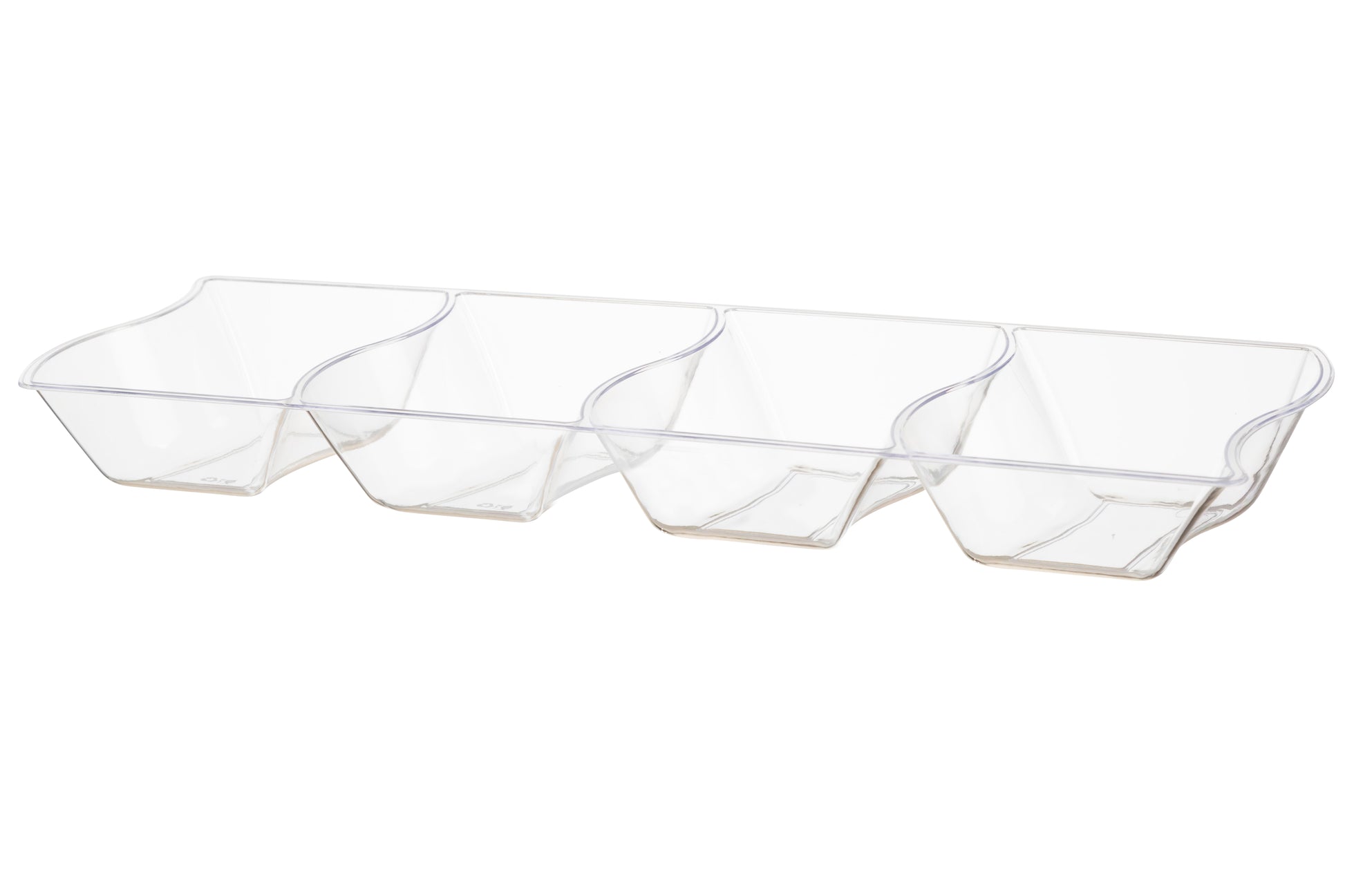 Plastic Clear 4 Section Tray