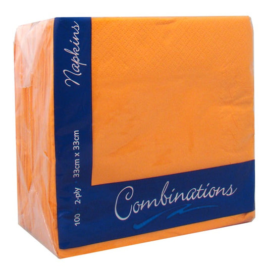 Premium Napkins Orange 33cm 'Combinations'