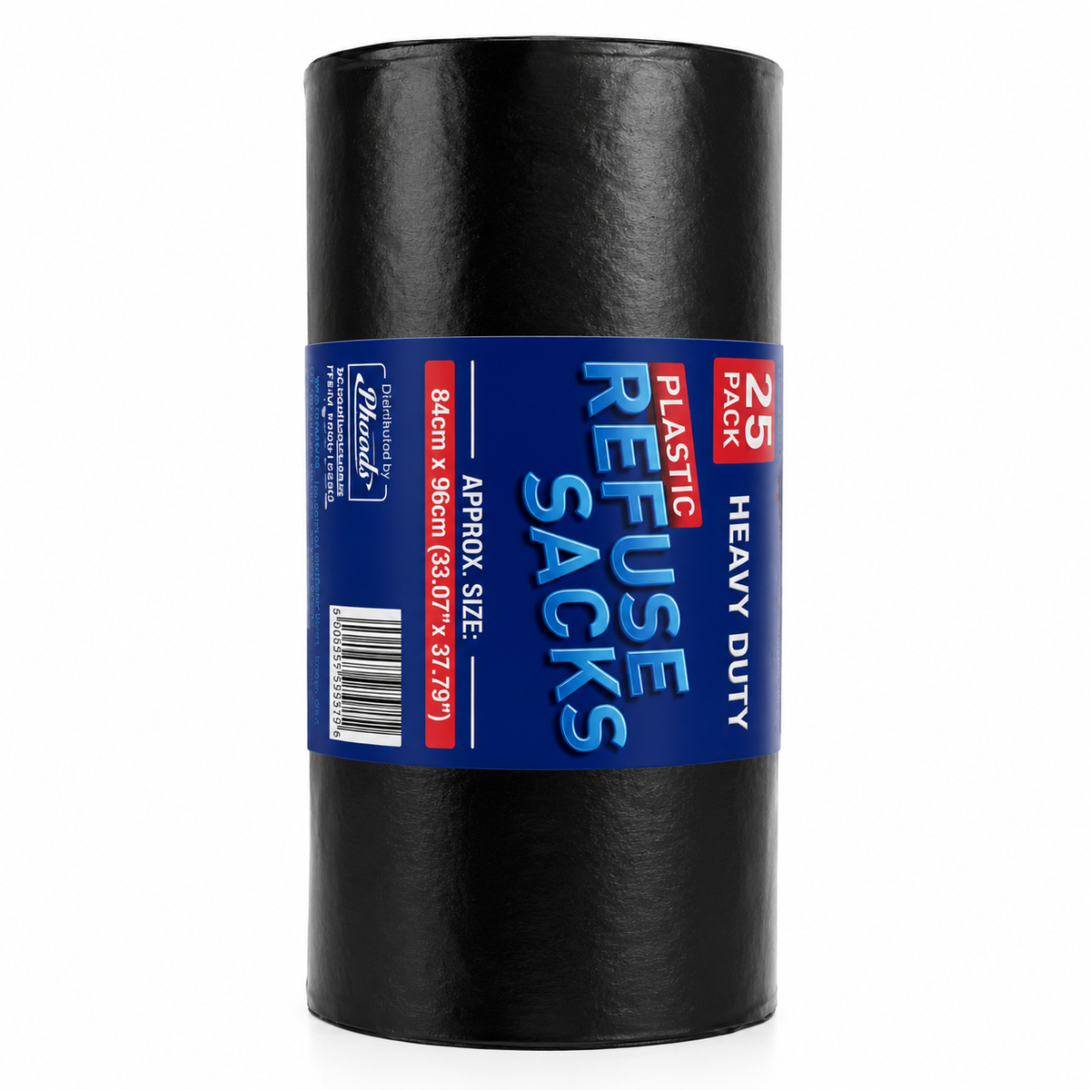 Black Bag Rolls Heavy Duty Refuse Sacks 'Plasti Pro' 8/25s