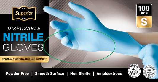 Nitrile Gloves Blue Small 'Superior'