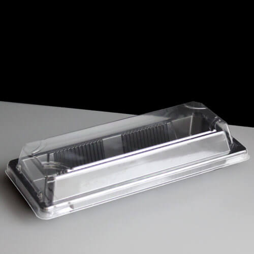 Plastic Sushi Tray With Lids 001 (222mm x 95mm x 20mm)