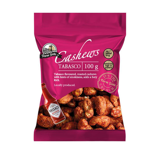 Tabasco Flavoured Cashews Nuts 'Farmgate' 100g