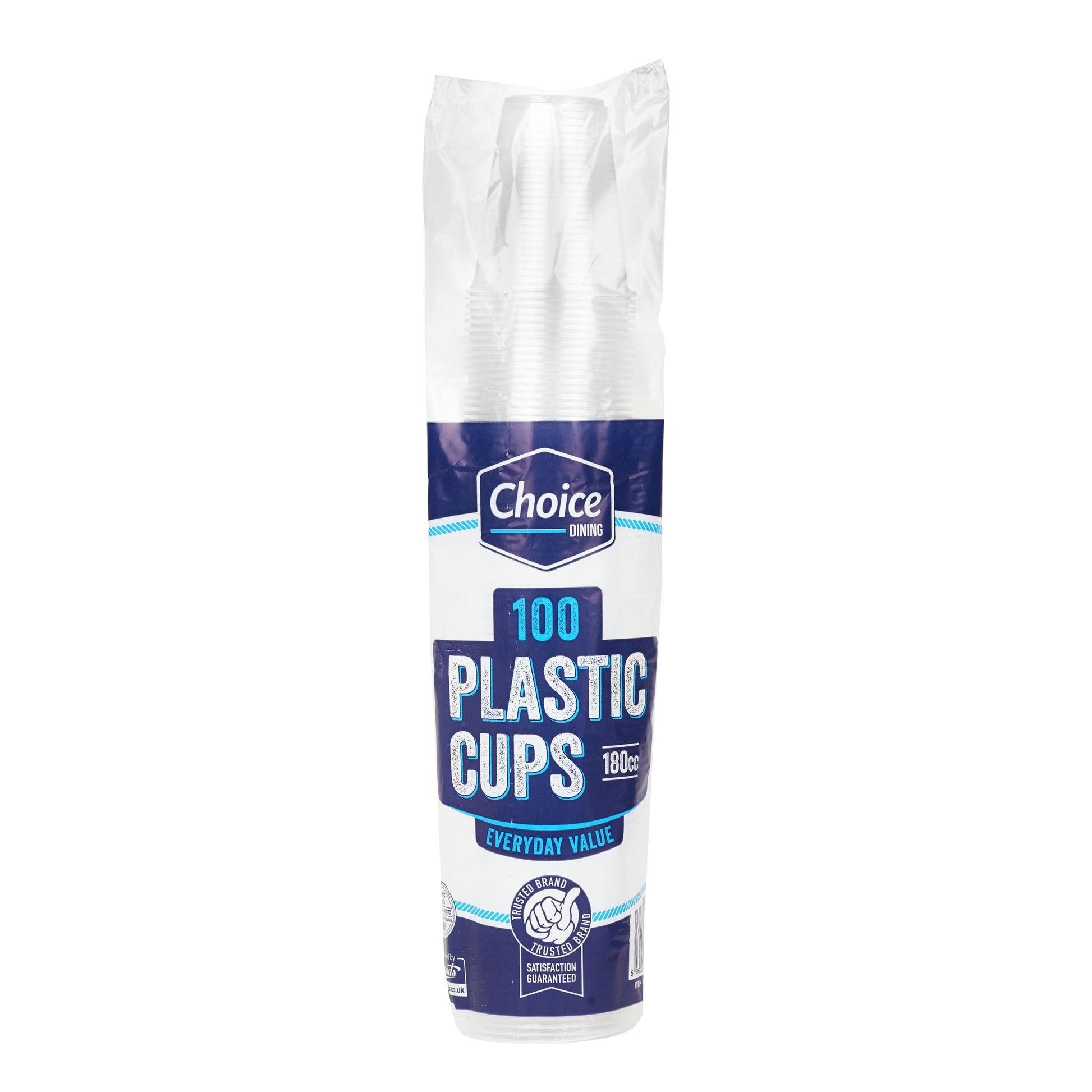 Plastic Cups 180cc Clear 'Choice Dining'