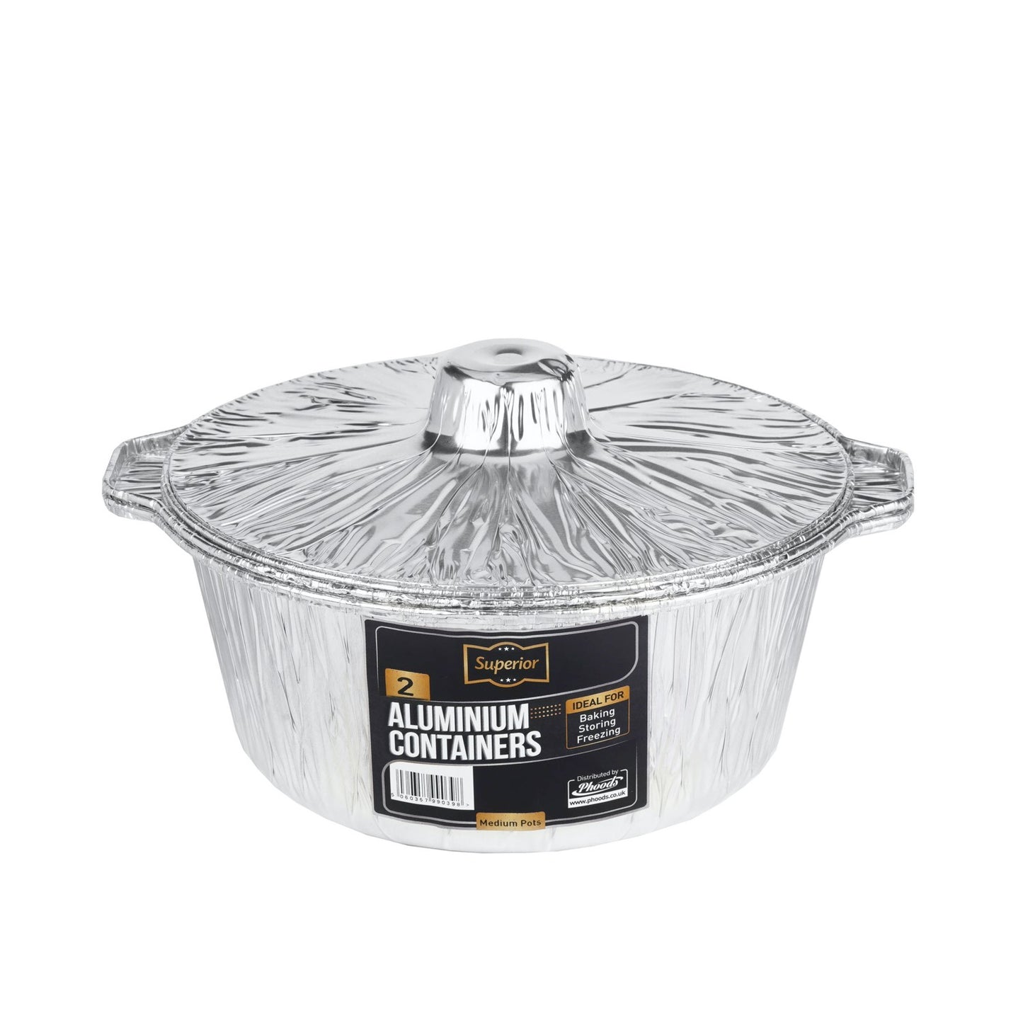Aluminiuim Pots & Lids Packed Medium 'Superior'
